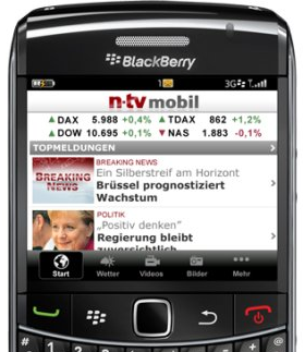 Die kostenlose n-tv BlackBerry® App ist da! | MobilityAdmin.de